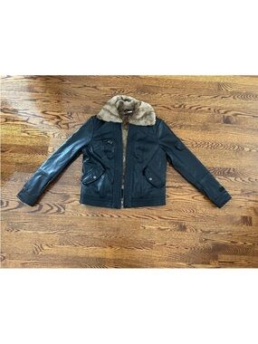 Pleather Free  people zippered jacket.